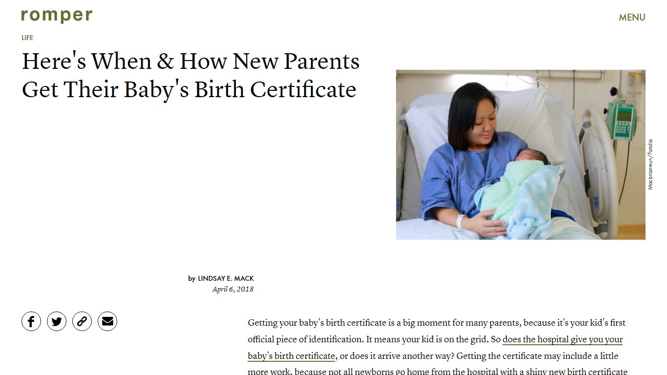 Does The Hospital Give You Your Baby's Birth Certificate? It's Such An ...
